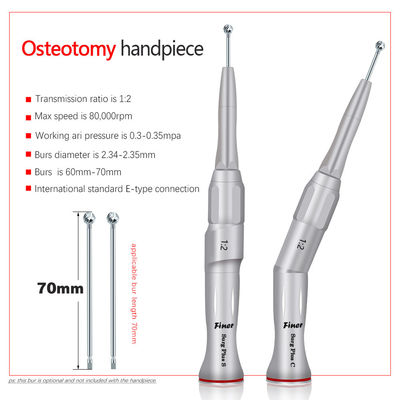 Οδοντικό χειρουργικό ψαρευμένο Handpiece κόκκαλο 20 βαθμού που συλλέγει τον κόλπο που ανυψώνει την ΩΤΟΡΙΝΟΛΑΡΥΓΓΟΛΟΓΙΚΗ οσφυική χειρουργική επέμβαση Osteotomy Handpiece