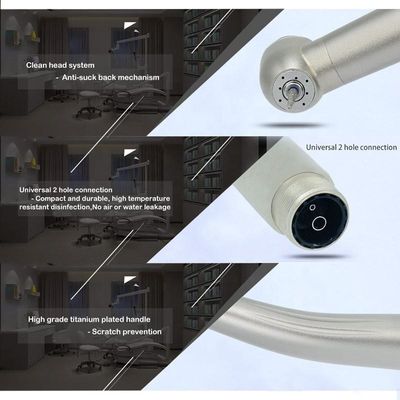 Ακαδημαϊκή οδοντική εξάρτηση 2 τρύπα 4 Handpiece σπουδαστών αργόστροφη ενάντια γωνία τρυπών