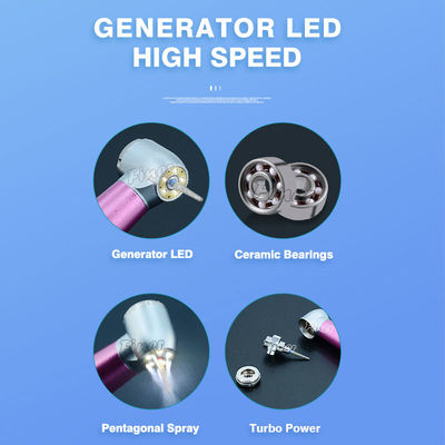 5 LED χρωματιστή οδοντιατρική χειροπέδα Οδοντιατρική χειροπέδα 5 Led οδοντιατρική υψηλής ταχύτητας χρωματιστή χειροπέδα